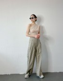 Heart Print Herringbone Slack #250332
